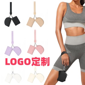 Wristlet Coin <b>Purse</b> Mini Waterproof Nylon Outdoor Sports Portable Fashion Color Block Key Storage Bag - Product Image 1