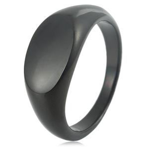yunnique Unisex Fashion <b>Ring</b> Gold Silver Black Geometric Design <b>Plain</b> Band For Gift Jewelry - Product Image 4