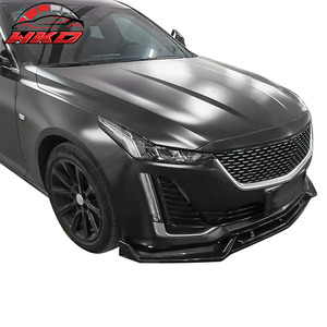 Lèvre de pare-chocs avant pour Cadillac CT5 2020-2024 Noir brillant PP Spoiler Splitter Diffuseur Garde-boue de menton Protection - Product Image 2