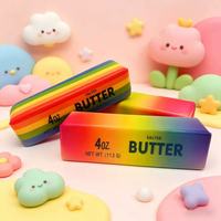 Jouets Squishy en Mousse PU Arc-en-ciel de 13,5 cm en Gros, Jouet Anti-Stress Sensoriel en Forme de Beurre à Presser