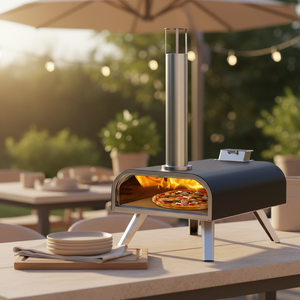 <span class=keywords><strong>เตา</strong></span>อบพิซซ่าแบบตั้งโต๊ะ สีดำ ทำจากสแตนเลส ใช้สำหรับย่างไก่ ปีกไก่ <span class=keywords><strong>ปลา</strong></span> เนื้อวัว เหมาะสำหรับสวนและสไตล์เรสติก - Product Image 4