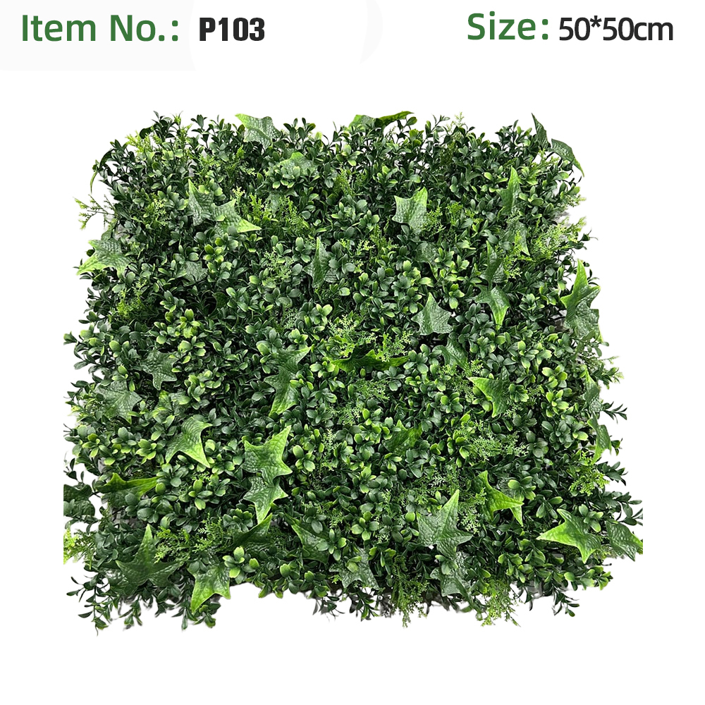 Artificial Hedge Panel With Boxwood & Ivy Leaves
