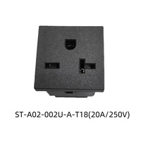 Prise industrielle américaine 15A 250V NEMA 6-15R anti-pincement IP22, adaptateur de connecteur femelle à 3 broches pour montage sur panneau PDU
