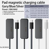 Câble de charge magnétique super puissant 18W 2M en nylon tressé, type C mâle vers 3 broches, pour la charge des tablettes