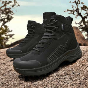 Semelle de botte tactique DF22 DF23 6012 noire antidérapante en plastique, toutes saisons, imperméable, pour la randonnée, portable, pour usage domestique - Product Image 1