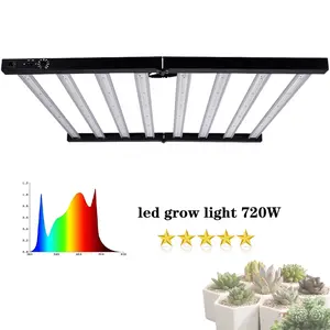 Pliage spectre complet LED 318 élèvent la lumière UV IR 720W 1000W plantation commerciale serre plantation de légumes 4*5 4*4 pieds
