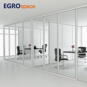 EGROspace <span class=keywords><strong>cloison</strong></span> insonorisée pour salle de travail <span class=keywords><strong>cloison</strong></span> murale <span class=keywords><strong>transparente</strong></span> en verre système intérieur en aluminium <span class=keywords><strong>cloison</strong></span> de bureau modulaire en verre - Product Image 3