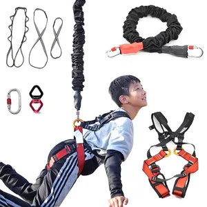 Kapalı çocuk ağır Bungee kordon halat direnci kemer çocuklar eğitim aracı Yoga ev Bungee dans