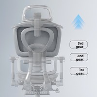 Chaise de bureau ergonomique en maille avec accoudoirs 9D, appui-tête inclinable et réglable, base pivotante et roulante - Design moderne et épuré