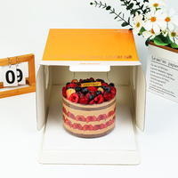 Boîte à gâteau personnalisée de qualité alimentaire, vente en gros, fabrication OEM, boîte en carton avec logo imprimé et fenêtre transparente en PET pour gâteaux et pâtisseries