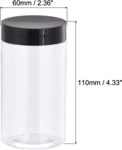 High Quality Biodegradable Plastic <b>Large</b> Capacity 50ml 60ml 80ml 100ml 200ml 250ml 500ml PET Plastic <b>Jar</b> with Aluminum Lid - Product Image 2
