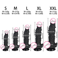 Dildo et plug anal texturés et massants unisexes pour le périnée, avec design étanche et base à forte succion - Jouet sexuel pour adultes