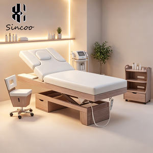 Wholesale Facial Spa Eyelash <b>Bed</b> <b>LED</b> Atmosphere Light 3 Motors Adjustable Feature Beauty Salon Electric Beauty Massage <b>Bed</b> - Product Image 1