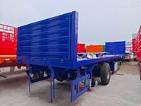Semi-remorque de transport de marchandises 40 pieds, 3 essieux, 60 tonnes, avec suspension à ressorts et panneau avant, garantie de satisfaction, pour le transport de marchandises irrégulières