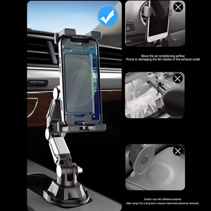 2026 Universal Car Cup Holder Dashboard Center Stack Tablet Phone Mount Mobile Phone Tablet <b>Computer</b> Bracket <b>Black</b> - Product Image 3