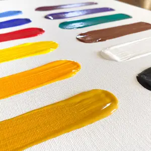 مجموعة ألوان أكريليك من 12 لونًا زجاجات سعة 8 أونصات ألوان للطلاب في المرحلة الابتدائية ألوان غير سامة فنية للحرف اليدوية للفنانين الأطفال رسامين هواة