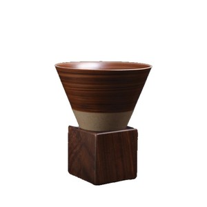 MSH Creative Mug à café <span class=keywords><strong>en</strong></span> poterie rustique vintage avec base <span class=keywords><strong>en</strong></span> <span class=keywords><strong>bois</strong></span>, tasse à <span class=keywords><strong>latte</strong></span> art <span class=keywords><strong>en</strong></span> forme d'entonnoir, mug à eau pour la maison - Product Image 6