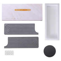 Tapis de séchage pour robinet à rainure en U, tapis absorbant en terre de diatomée à séchage rapide, forte adaptabilité