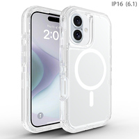 Étui de téléphone intelligent magnétique à chargement sans fil résistant aux chocs en PC + TPU de qualité supérieure pour iPhone 11 12 13 15 Plus 16 17 Pro Max