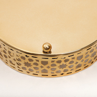 Plateaux en métal doré de luxe personnalisés de haute qualité 3 pièces décoration de table jetable pour les fêtes Ramadan Eid médaille plaquée mode