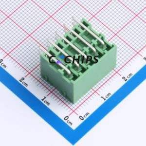 DB2ERHB-3.81-2*5P-GN Plug-in Terminal Block Bent Lead Through Hole,P=3.81mm Board-to-Board / Socket - Closed 2x5P 3.81mm Green - Product Image 2