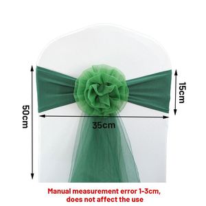 Nœud décoratif en satin pastel et spandex pour chaise de banquet d'hôtel, nœud en organza pour chaise de mariage, rubans de table - Product Image 3