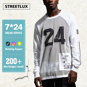 เสื้อยืดสตรีทลักซ์เสื้อยืดสีพื้นซีดจากแสงแดดกรดสำหรับผู้ชายเสื้อยืดโอเวอร์ไซส์แบบตัดบ็อกซี่สำหรับผู้หญิง - Product Image 1