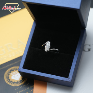 Goldleaf Jewelry <b>Ring</b> Customization S925 Silver <b>Moissanite</b> Marquise Cut 1ct 2ct 3ct D VVS <b>Moissanite</b> <b>Ring</b> - Product Image 4