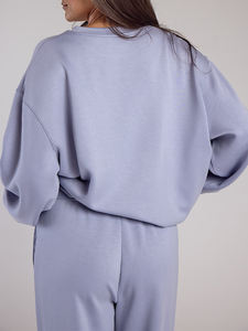 Felpa Oversize da <span class=keywords><strong>Donna</strong></span> in Tessuto Tecnico a Doppia Maglia con Strato d'Aria Pesante Personalizzato in Rayon Spandex Anti-Pilling - Product Image 2