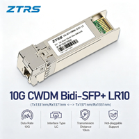 Transceiver Optique 10G CWDM BIDI SFP+ 10km Monofibre LC DDM DOM Module Réseau FTTH Industriel