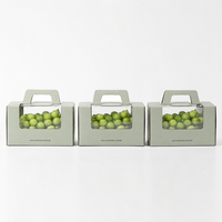 Boîte cadeau carrée écologique et portable pour fruits et légumes avec logo personnalisable et fenêtre transparente