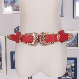 3 Delige Gelegeerde Riem Riem Riem Voor Meisjes Vintage Holle Bloemen Gespen Western Elastische Riem Voor Vrouwen Broek Jeans Jurken