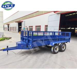 2 Axle Small Farm Utility Trailer Agricultural Tipping Cargo Trailer for Tractor