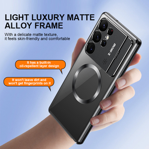 ขาตั้งกล้องโลหะทำจากอะลูมิเนียมมีขาตั้งระดับพรีเมี่ยมช่วยปกป้องเ<span class=keywords><strong>ค</strong></span>ส360โปร่งใสสำหรับ Samsung Galaxy S25 S24U S23U S22อัลตร้า - Product Image 4