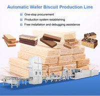 Ligne de production de gaufrettes entièrement automatique, petite machine de formage de biscuits, machine à gaufrettes