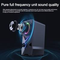 Système de haut-parleurs de jeu Onikuma L2 5.0 avec LED RGB USB AUX, sortie 30-50W pour une utilisation portable en extérieur