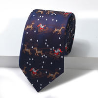 Yili New Santa Claus Rentier Schlitten bedruckte Krawatte, Business Herren Krawatte, Weihnachts feier Urlaub Dekoration Krawatte