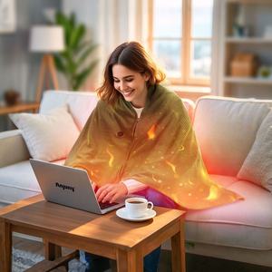 ผ้าห่มไฟฟ้าอุ่นแบบกำหนดเองได้ของ Anjuny ผ้าห่มไฟฟ้าอัจฉริยะสำห<span class=keywords><strong>รับ</strong></span>ฤดูหนาว ซักได้ พับเก็บได้ ผ้าห่มไฟฟ้าแบบเย็บติดกัน สไตล์ยุโรป - Product Image 1