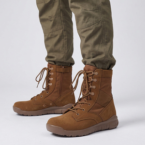 Botas de Senderismo TSB24 Coyote Brown de Lona para Exteriores, con Cremallera Interior, Duraderas, con Cordones, Calzado de Trekking Adecuado para Actividades al Aire Libre - Product Image 5