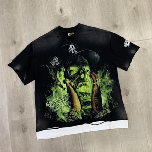 T-shirts amples à manches courtes pour hommes, en coton épais 100% de qualité supérieure, style urbain, tendance - Product Image 3