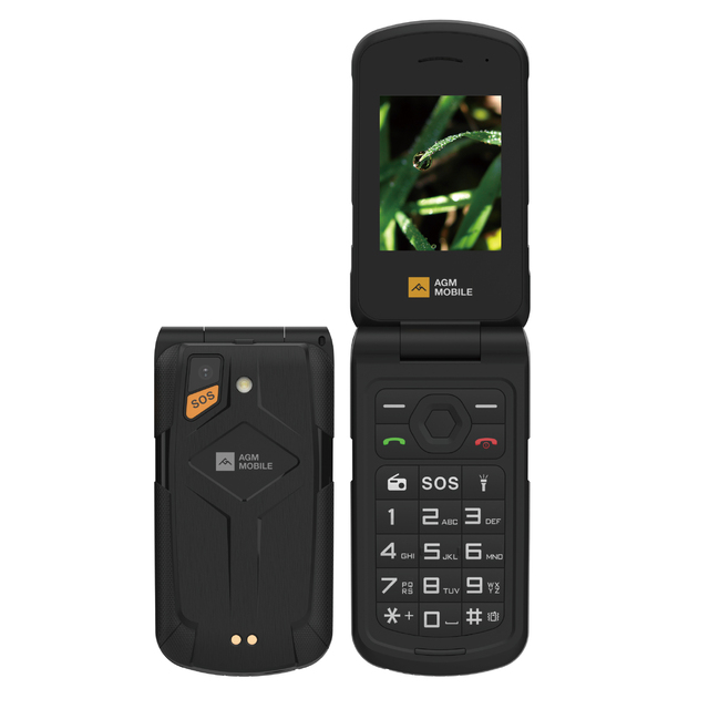 AGM M10 Flip 2.4inch 4G Mobile Phone 48+128MB QVGA Display Frequency Supported 1200mAh Flip Design SOS Flip Phone AGM M10