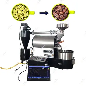 중국 제조업체 공급 업체 다기능 전기 20 kg 연기 청소 시스템이있는 커피 빈 베이킹 로스팅 기계