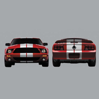Le kit de modification GT500 convient à la couverture extérieure de la voiture Ford Mustang 05-09, ensemble complet d'accessoires