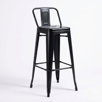 Ensemble de 4 tabourets de bar en métal pas chers, chaises modernes de hauteur de comptoir pour cuisine, café, salon de thé, utilisation intérieure et extérieure