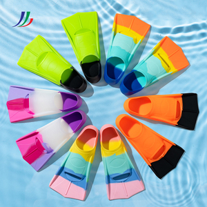 Aletas de Natación de Silicona para Niños y Adultos, Aletas Cortas para Natación, Buceo, Entrenamiento de Snorkel - Product Image 1