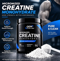 Créatine monohydratée en poudre pour adultes, antioxydant, soutien immunitaire, apport d'énergie, différentes saveurs, 500g, OEM/ODM, HALAL