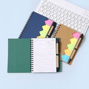 A5 Kraft Notebook with <b>Sticky</b> <b>Notes</b> - Custom Branded Notepads for Office & Events - Product Image 3