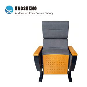 Chaise d'auditorium en chêne <span class=keywords><strong>massif</strong></span> de qualité supérieure avec base en fer robuste et <span class=keywords><strong>tablette</strong></span> d'écriture intégrée pliable pour les cinémas et les salles de conférence - Product Image 1