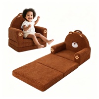 Sofá Cama Plegable 2 en 1 Estilo Princesa de Lujo para Niños, Esponja Comprimida, para Sala de Estar, Reclinable, para Dormir, Venta Caliente de Fábrica