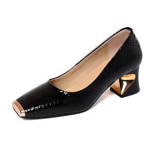 Factory Direct Women's Dress <b>Pumps</b> With Metal Toe Cap Geometric Heel for Corporate Events Women - Product Image 5
